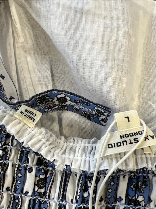 Max Studio Spaghetti strap Floral Maxi Dress Women’s Large Blue Cottagecore New - Picture 7 of 12